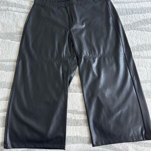 Old Navy Black Faux Leather Pants